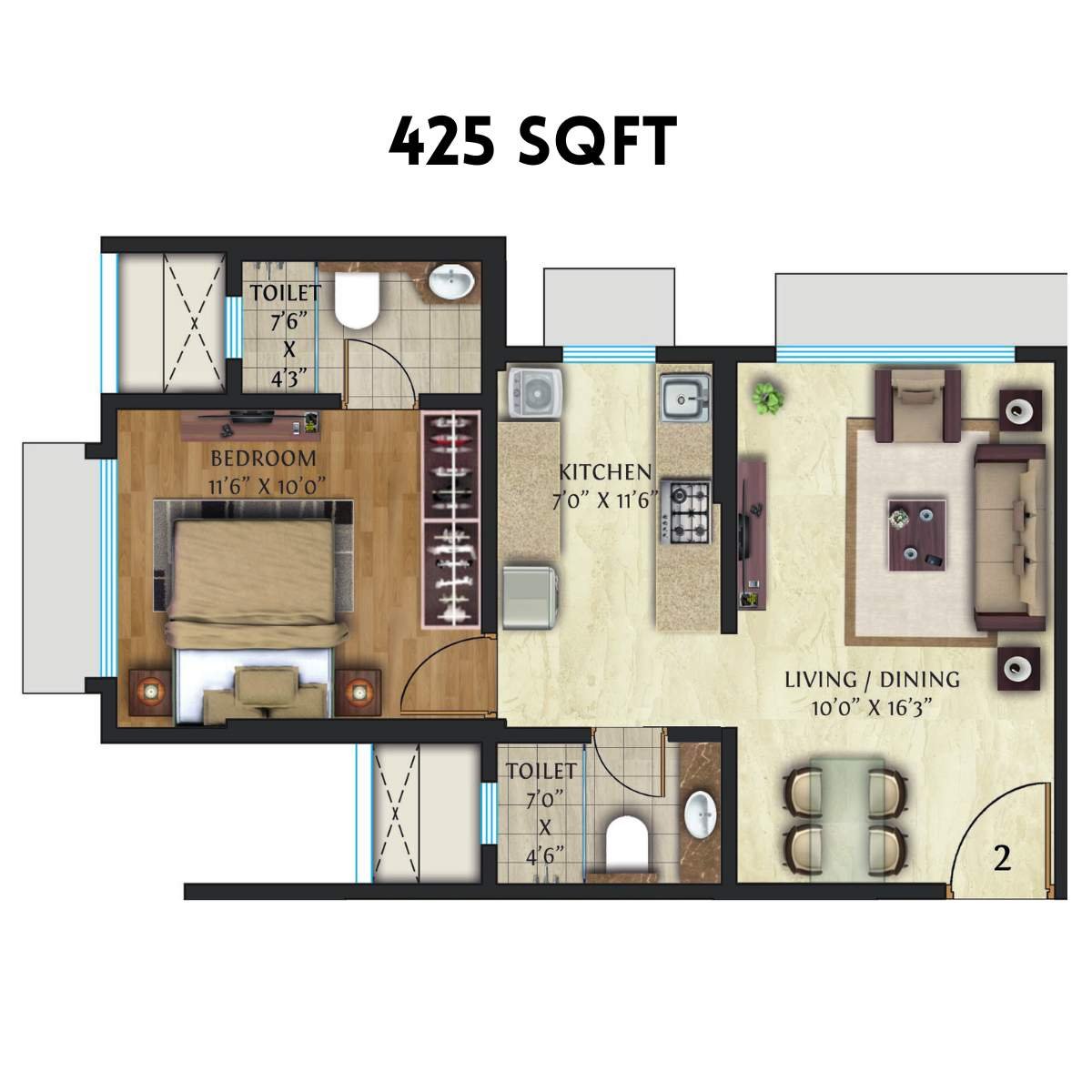 Crescent-Nexus-Floor-Plan-1-BHK-425-Sqft