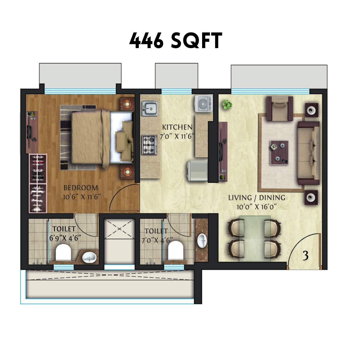 Crescent-Nexus-Floor-Plan-1-BHK-446-Sqft