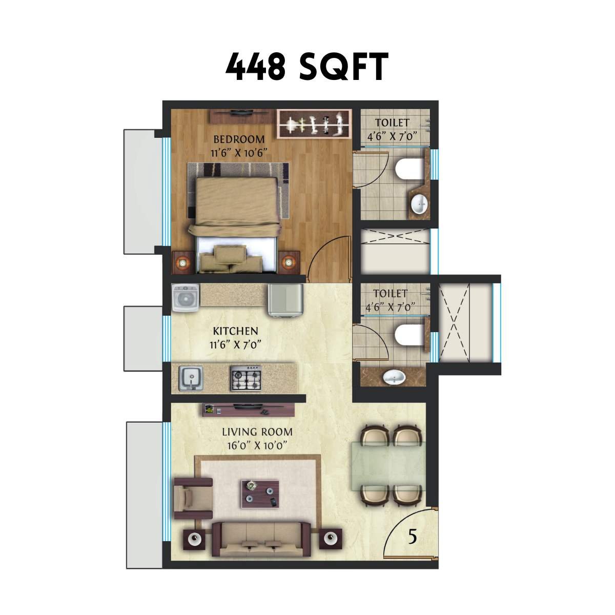 Crescent-Nexus-Floor-Plan-1-BHK-448-Sqft