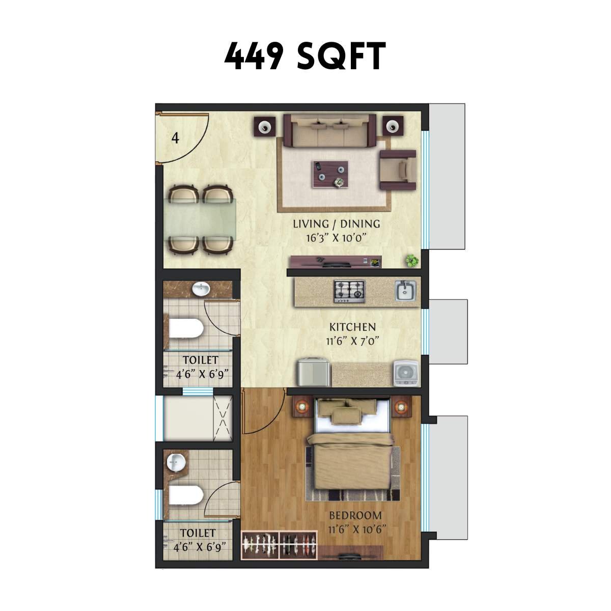 Crescent-Nexus-Floor-Plan-1-BHK-449-Sqft