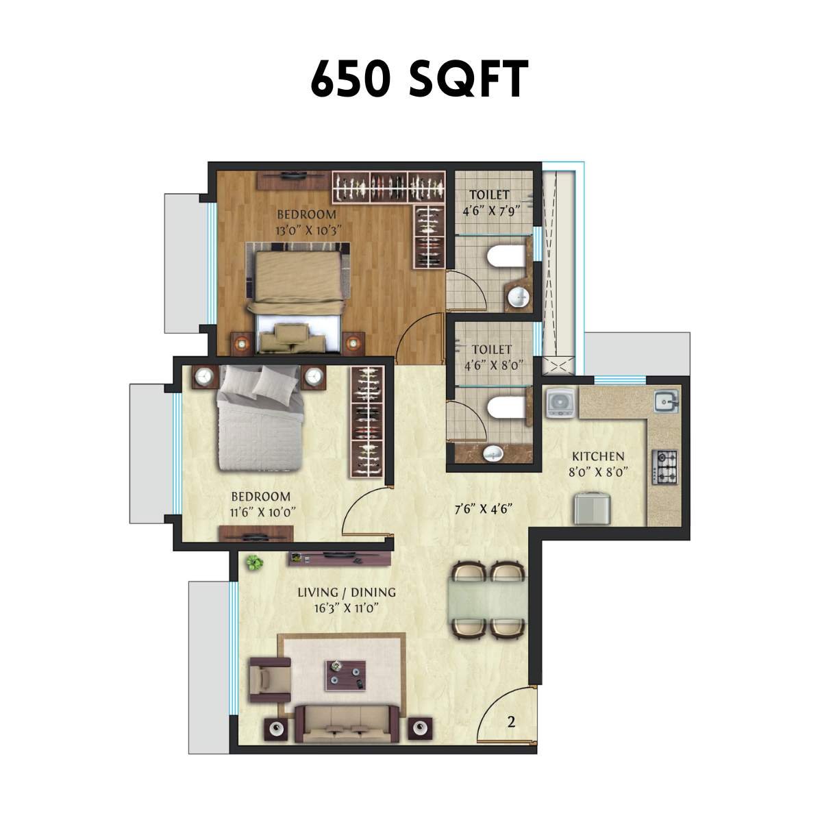 Crescent-Nexus-Floor-Plan-2-BHK-650-Sqft
