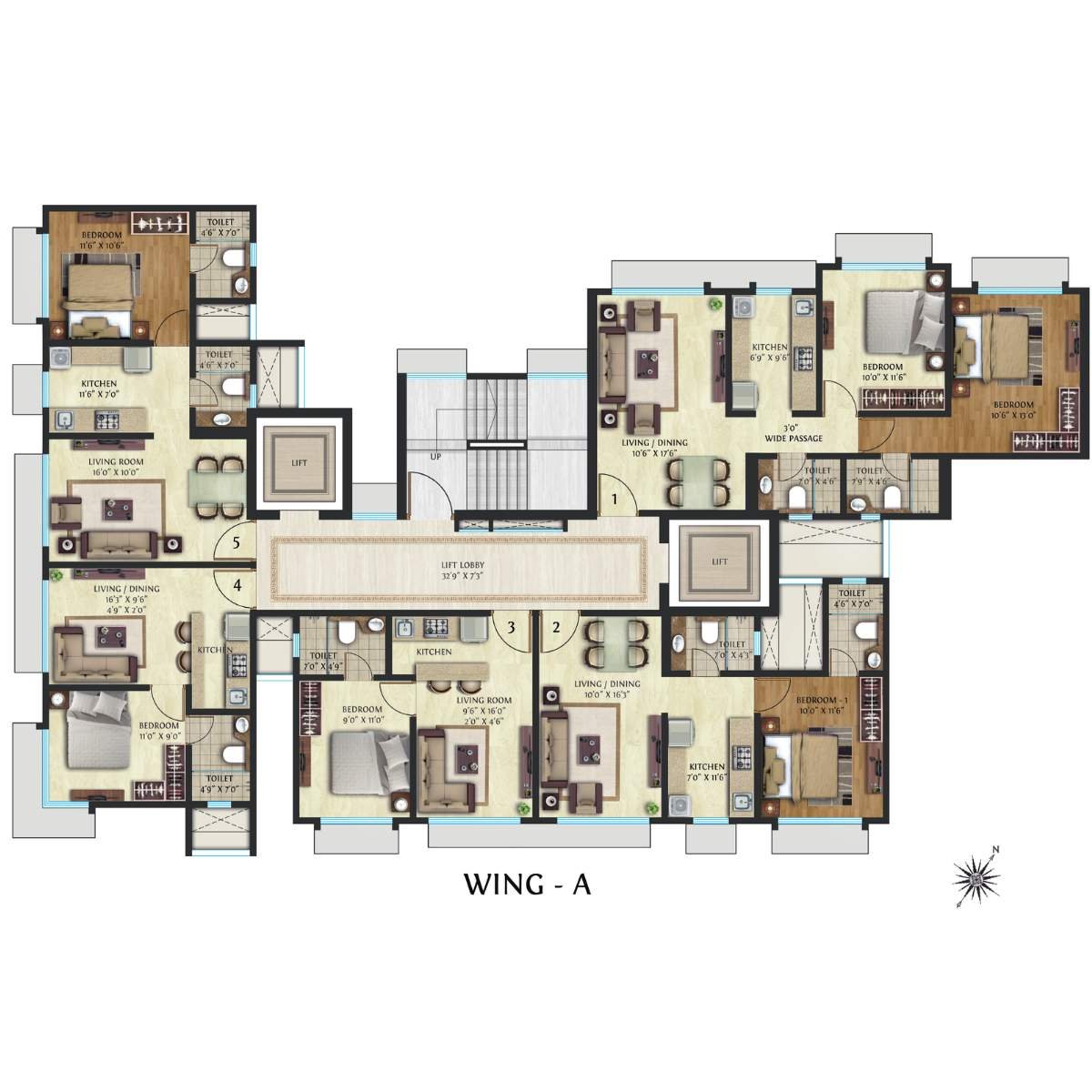 Crescent-Nexus-Floor-Plan-Wing-A